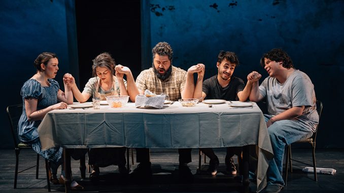 Dog Days-Olivia Prendergast (Lisa), Emma Rothfield (Mother), Jeffrey Goldberg (Howard), Pablo David Laucerica (Elliot) and Daniel Fleming (Pat)-photo by Noah Frick-Alofs
