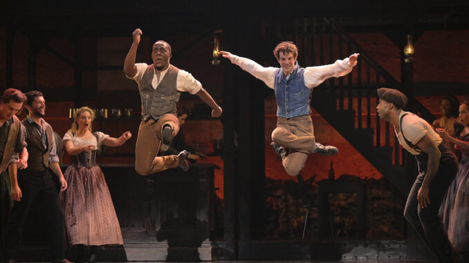 0629 - Sidney DuPont as Washington Henry, A.J. Shively as Owen Duignan and Ensemble in Paradise Square ©Kevin Berne