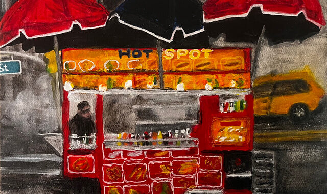 hot dog cart